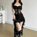 Noir Lace Siren Gothic Dress