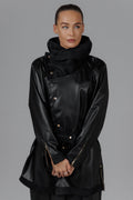 Eclipse Women's Hooded Leather Top