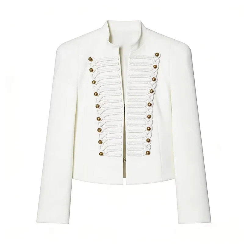 Midnight Regiment Cropped Blazer