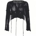 Shadow Web Gothic Crochet Top