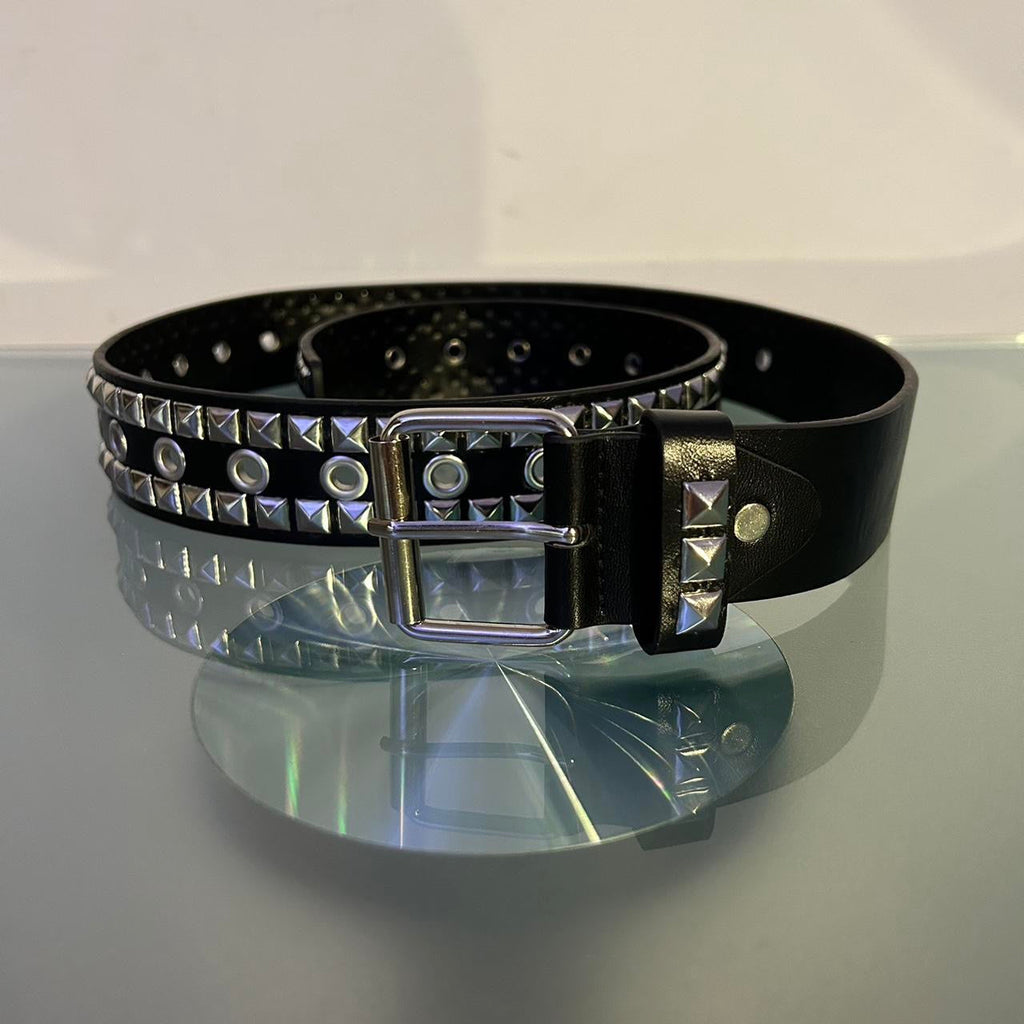 Double Row Rivet Studded Belt