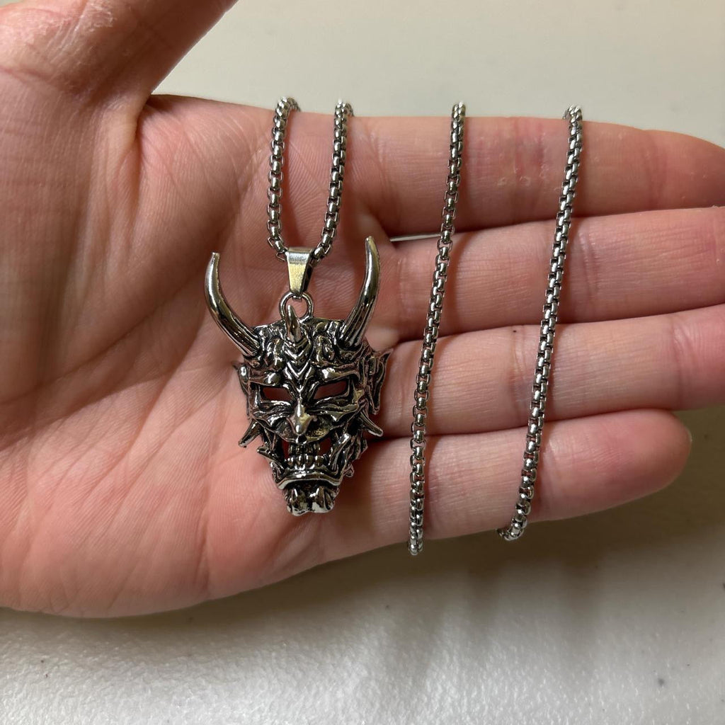 Demon Samurai Mask Necklace