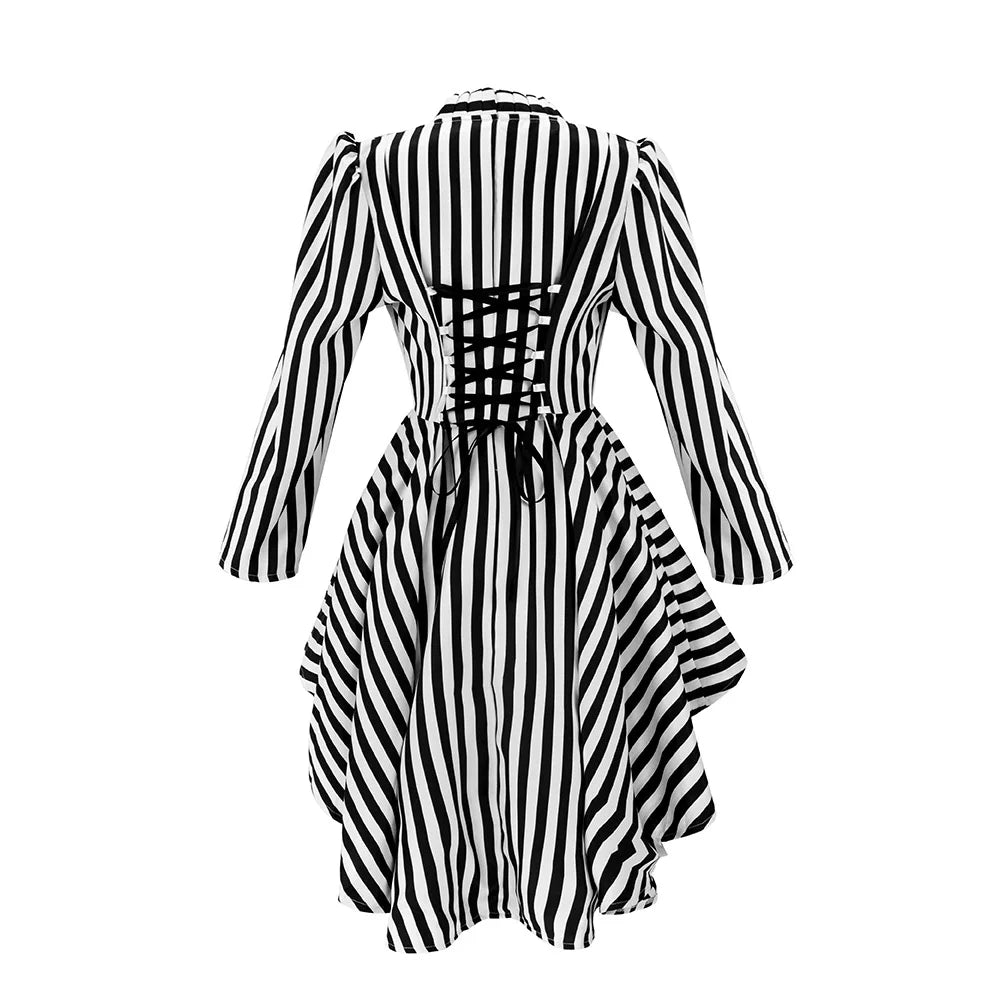 Stripe Specter Gothic Blazer Dress