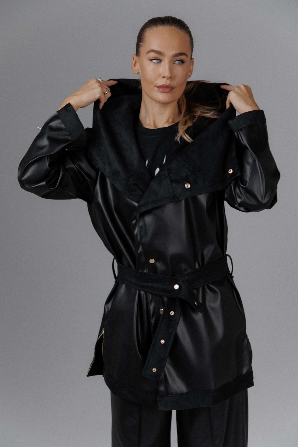 Eclipse Women's Hooded Leather Set