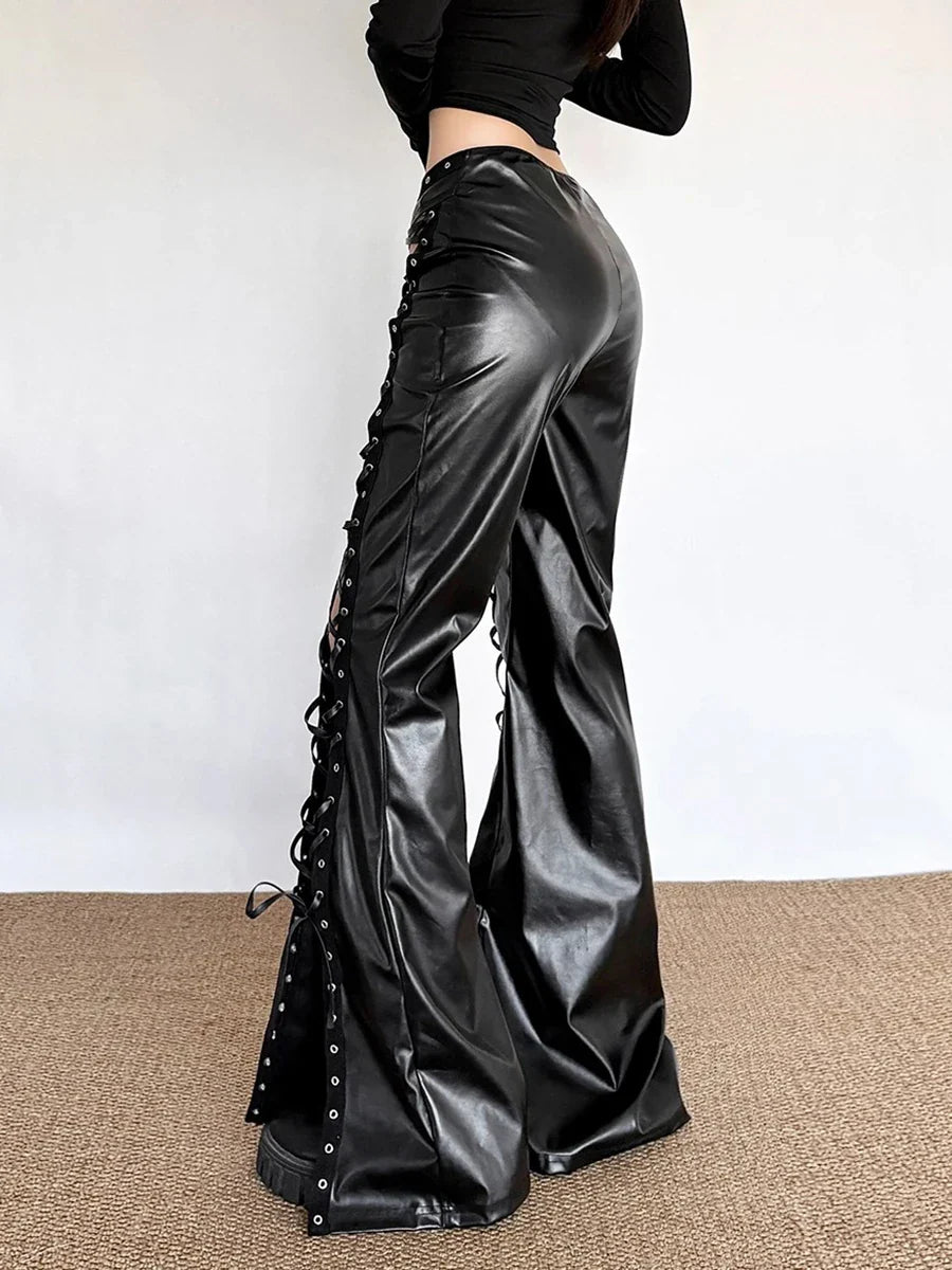 Obsidian Lace-Up Gothic Pants