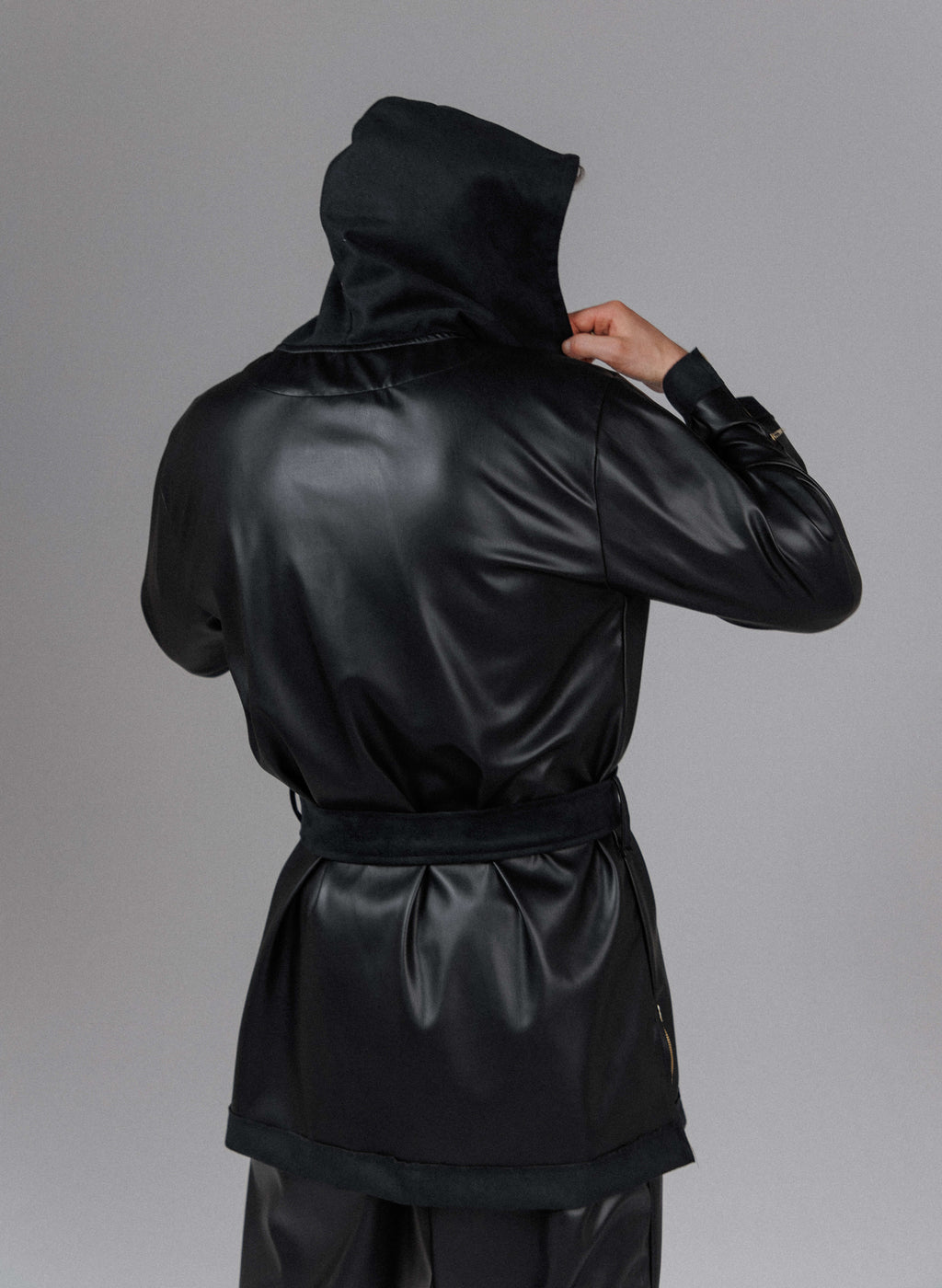 Eclipse Men's Hooded Leather Top