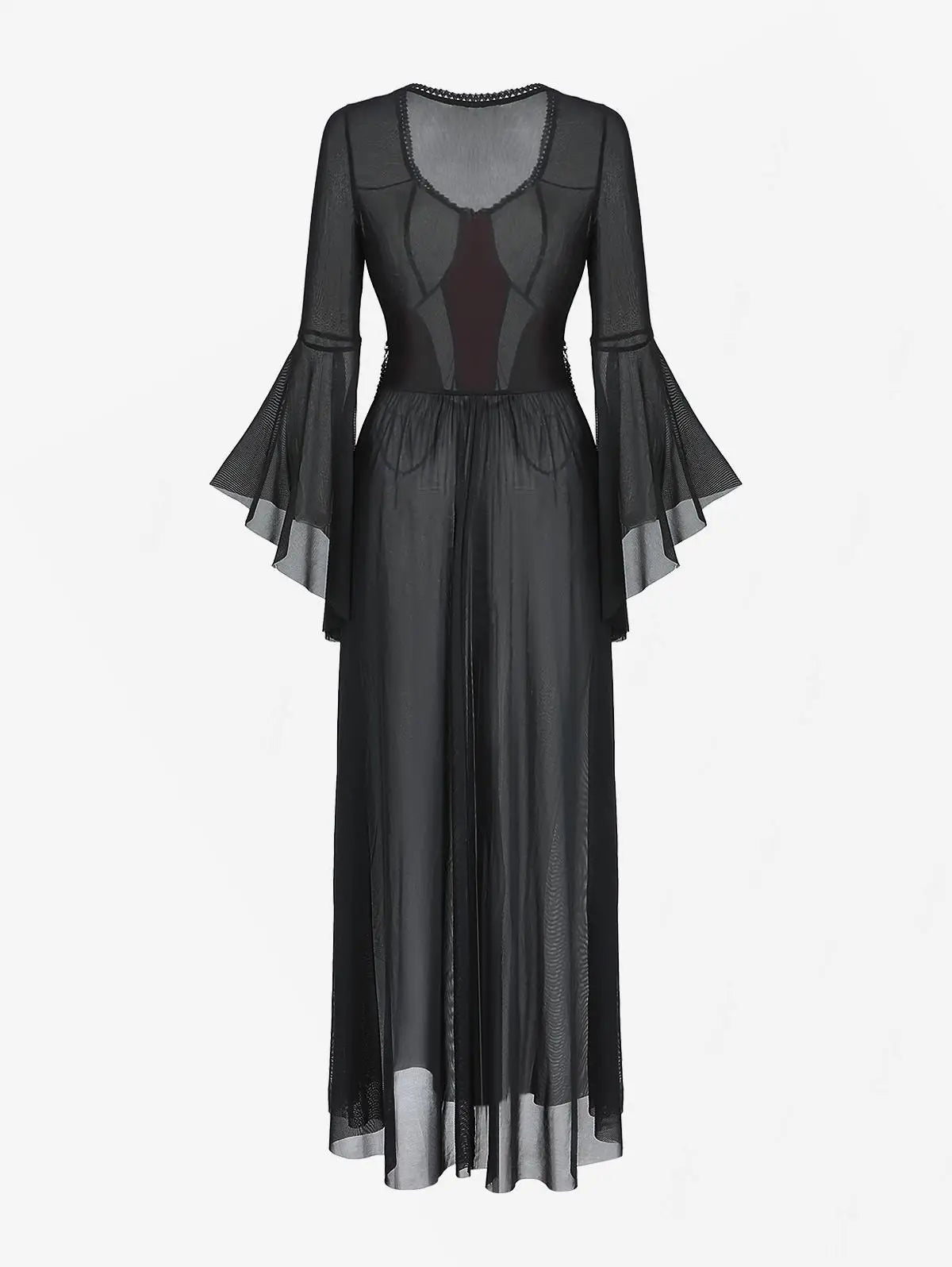 Crimson Web Gothic Maxi Dress