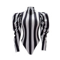 Stripe Specter Gothic Bodysuit