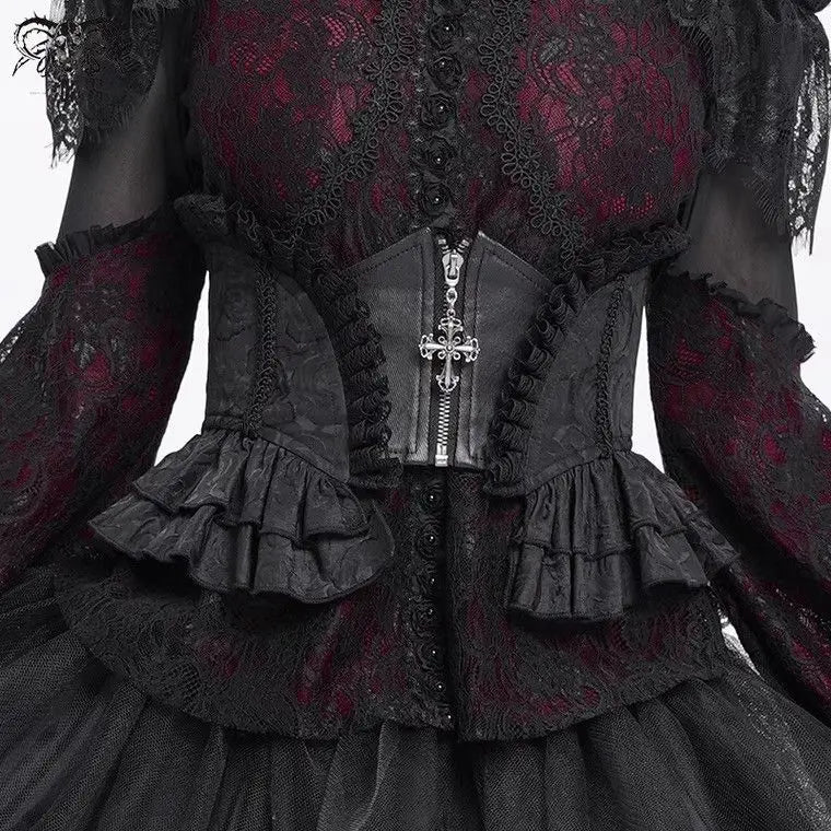 Raven Cross Gothic Corset Belt