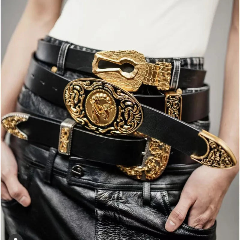 Golden Keyhole Gothic Belt