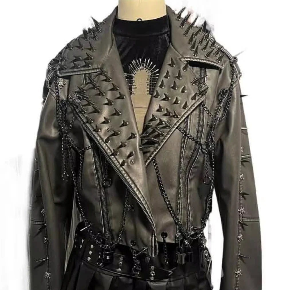 Raven Spike Gothic Biker Jacket