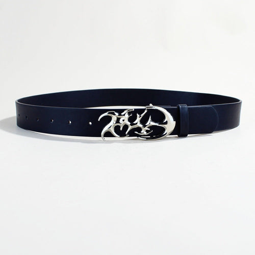0486 - Y2K Buckle Black Belt