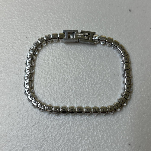 0607 - Stainless Oval Cut Tennis Bracelet