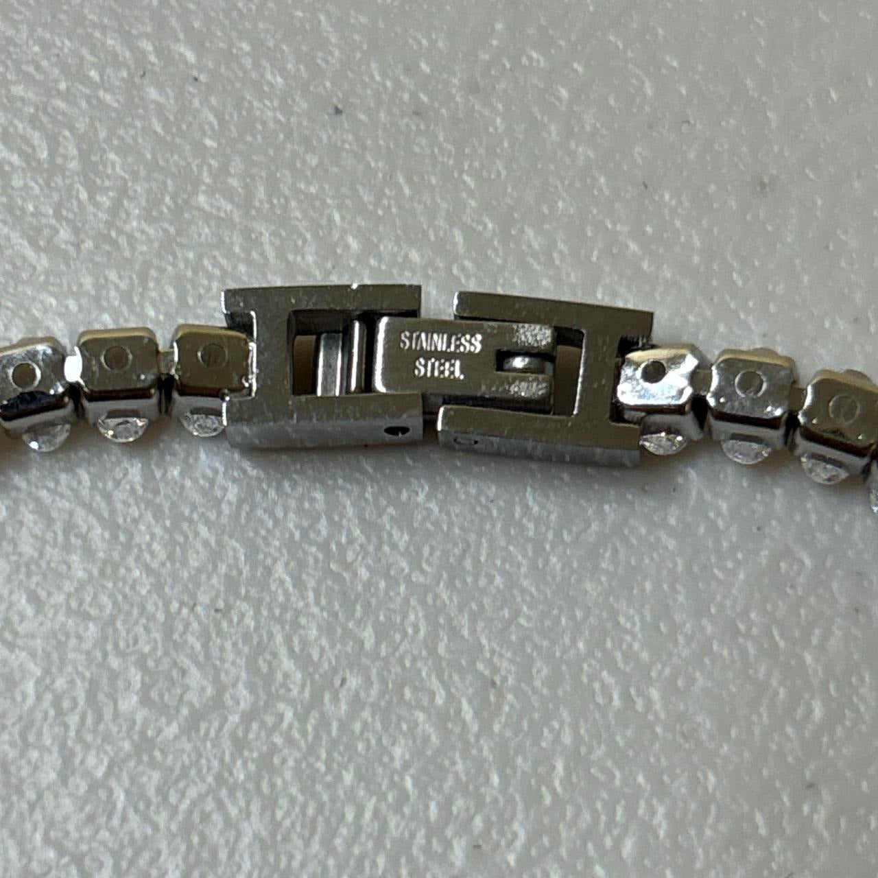 0607 - Stainless Oval Cut Tennis Bracelet