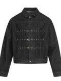 Rivet Lock Gothic Denim Jacket