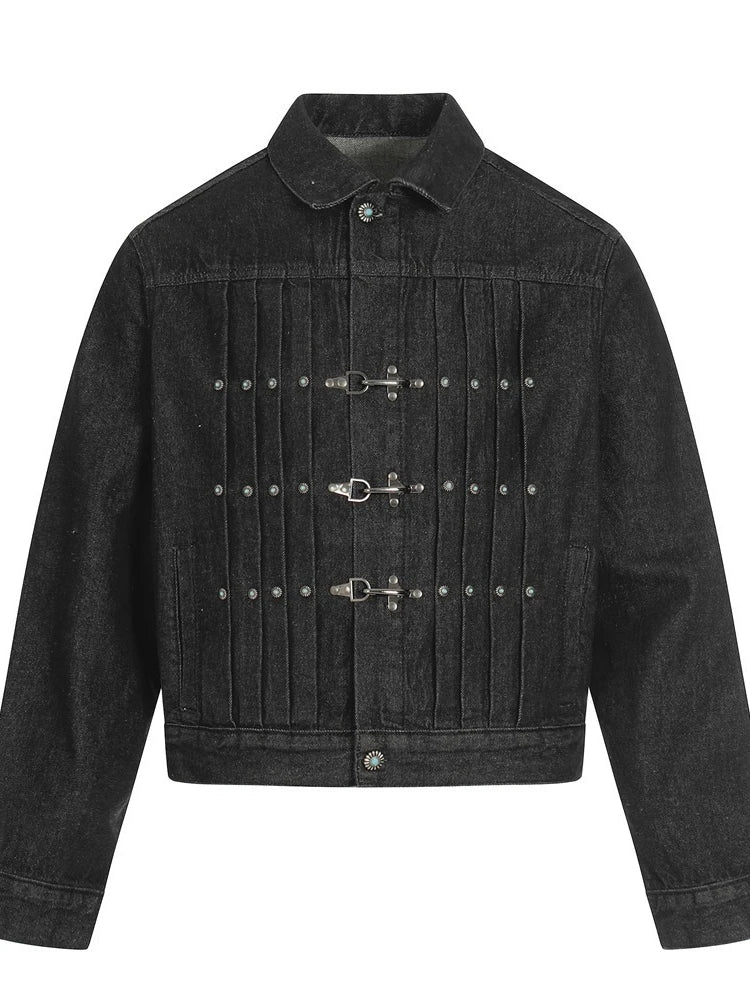 Rivet Lock Gothic Denim Jacket