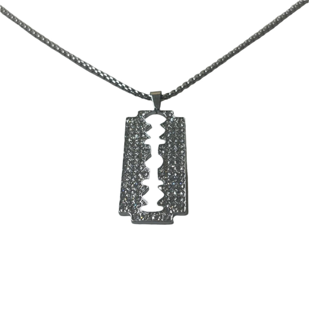 0715 - Sparkling Rhinestone Razor Necklace