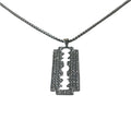 0715 - Sparkling Rhinestone Razor Necklace