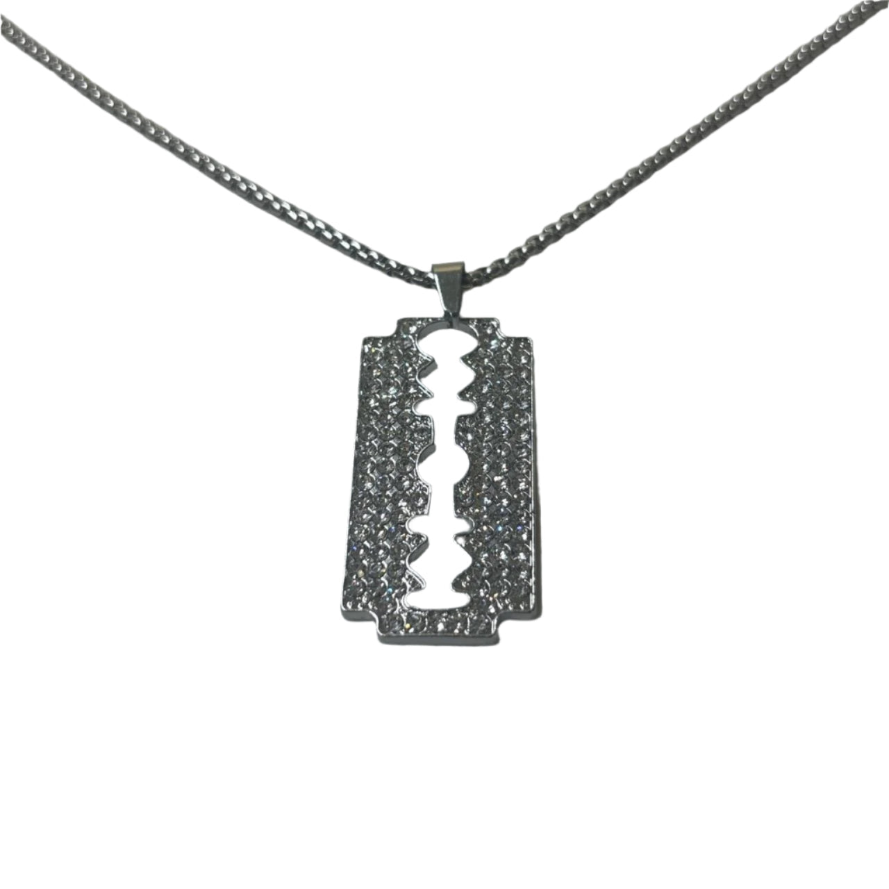 0715 - Sparkling Rhinestone Razor Necklace