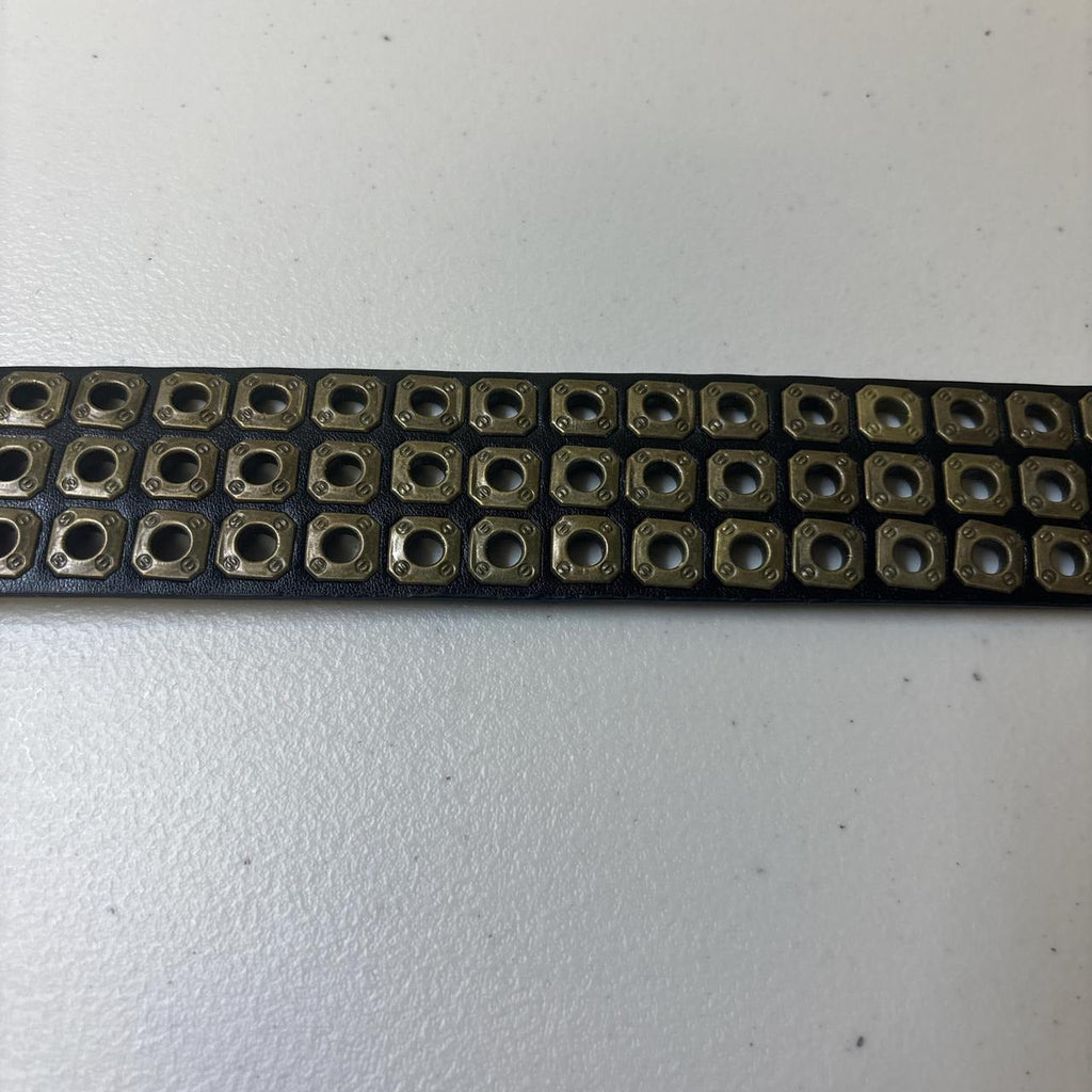 0619 - Rustic Triple Grommet Steampunk Belt