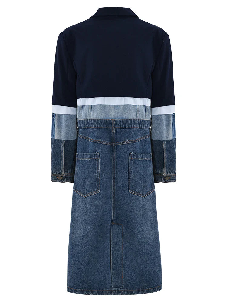 Women's Denim Overcoat Blue