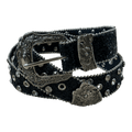 0330 - Black Gothic Rhinestone Belt