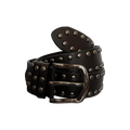 0037- Vintage Rock Studded Belt (dark brown)