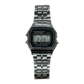 0151 - Retro Square Steel Digital Watch