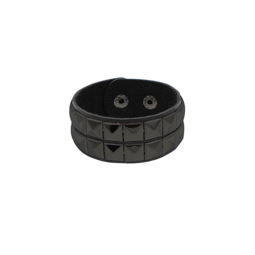 Black Pyramid Studded Bracelet