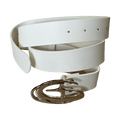 0064 - Star Moon Buckle Belt (White)