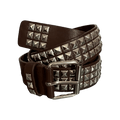 0031 - Pyramid Studded Belt (coffee brown)