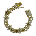 0350 - Gold Crystal Star Bracelet
