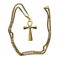 0237 - Golden Ankh Cross Chain