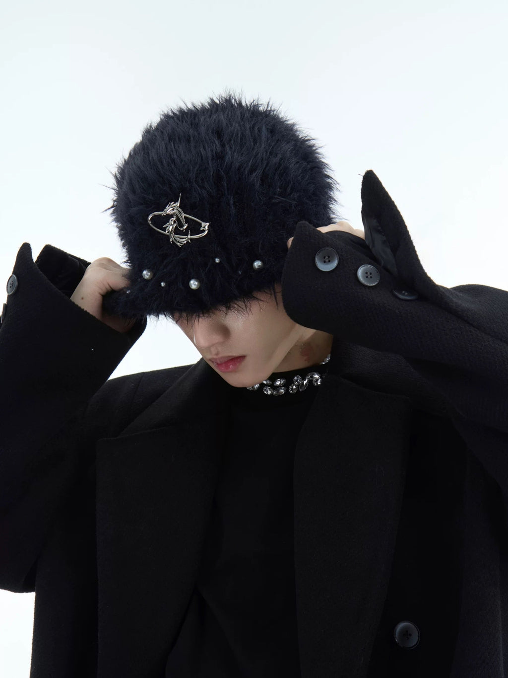 Embellished Plush Beanie