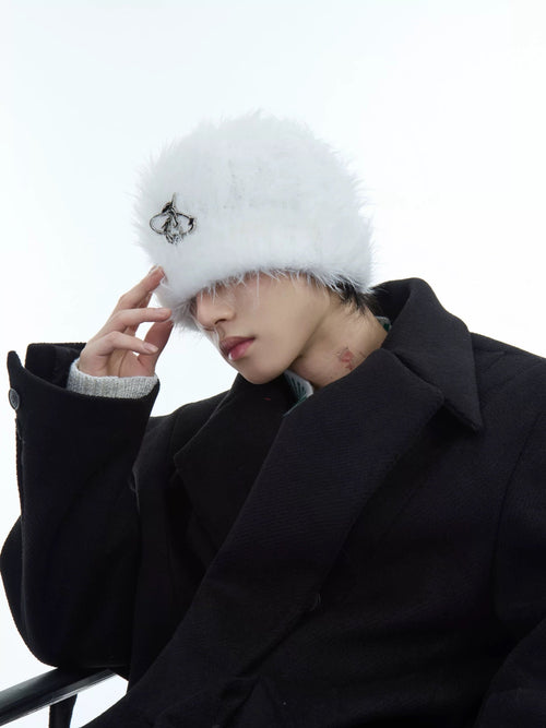 Embellished Plush Beanie