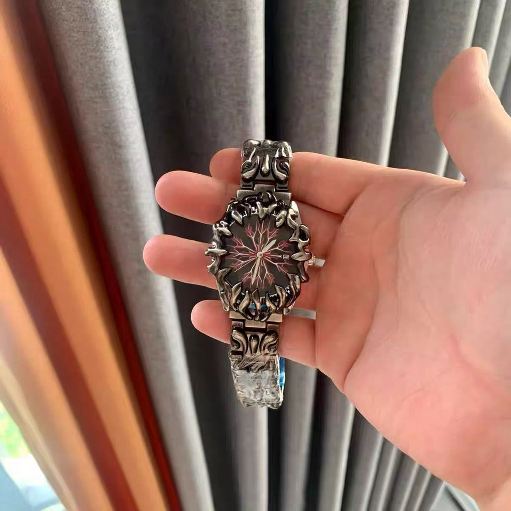 Crimson Vein Steel Watch