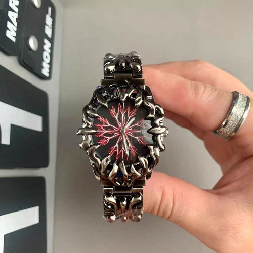 Crimson Vein Steel Watch