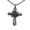 0223 - Gothic Rose Cross Necklace