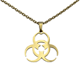 0167 - Gold Biohazard Chain