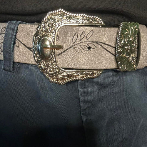 0123 - Y2K Gothic Buckle Belt (gray)