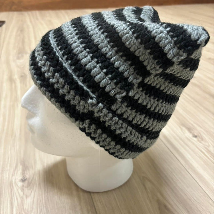Knitted Ears Beanie (cement)
