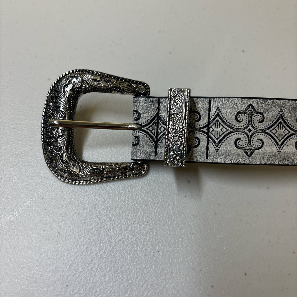 Gothic Floral Engraved Belt