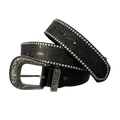 0022 - Y2K Buckle Studded Belt (black)