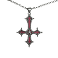 0202 - Inverted Cross Necklace (Red)