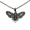 0186 - Gothic Moth Necklace
