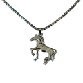0226 - Silver Horse Pendant Necklace