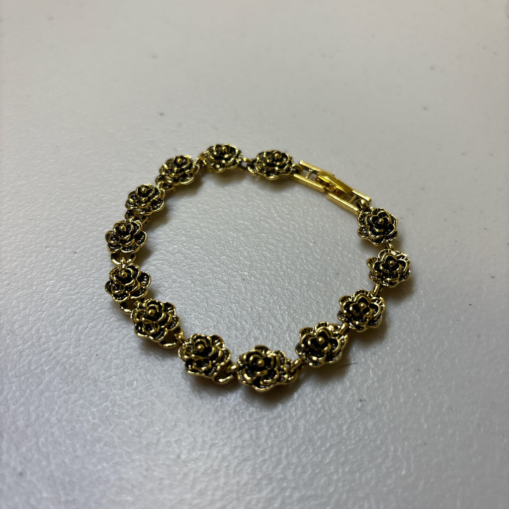 0175 - Gold Rose Bracelet