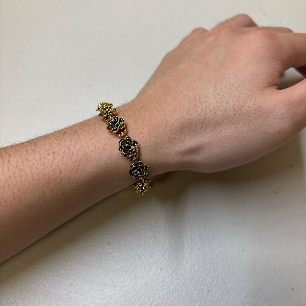 0175 - Gold Rose Bracelet