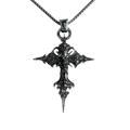 Gothic Skeleton Cross Necklace