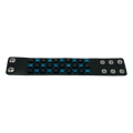 Pyramid Studded Bracelet (Black/Blue)